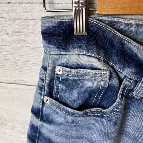 Southpole Jeans Mens Size 29X30 Blue Skinny Paint Splatter Medium Wash Denim - Picture 10 of 15